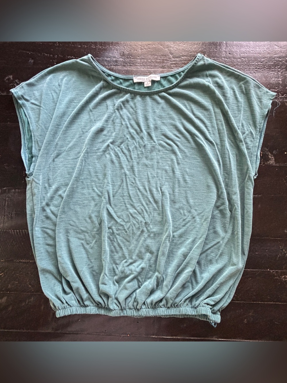 Green Envelope women’s top, large